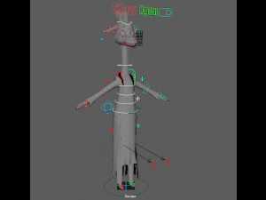 Cartoon Giraffe Rigged 3D Model