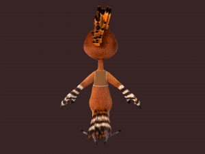 Cartoon Hoopoe Rigged Model 3D