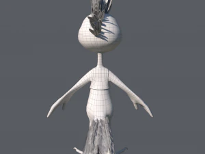Cartoon Hoopoe Rigged 3D Model