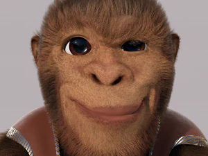 Cartoon Monkey Rigged 3D Model