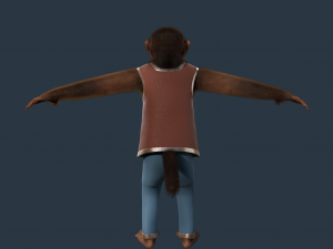 Cartoon Monkey Rigged 3D मॉडल