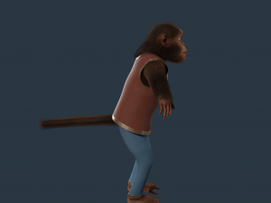 Cartoon Monkey Rigged 3D मॉडल