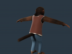Cartoon Monkey Rigged 3D मॉडल