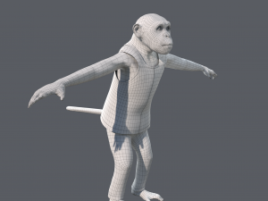 Cartoon Monkey Rigged 3D मॉडल