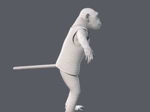 Cartoon Monkey Rigged 3D मॉडल