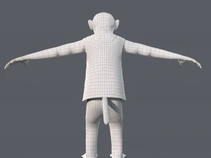 Cartoon Monkey Rigged 3D Model