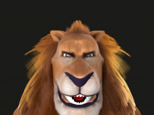 Cartoon Lion Rigged Modèle 3D
