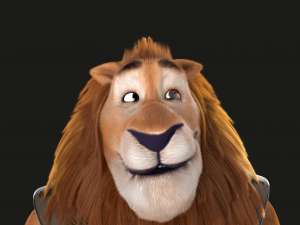 Cartoon Lion Rigged Modèle 3D