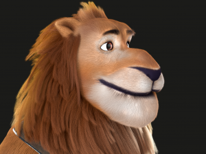 Cartoon Lion Rigged Modèle 3D