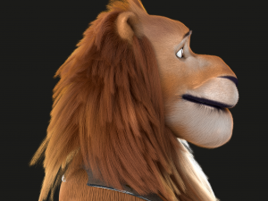 Cartoon Lion Rigged Modèle 3D