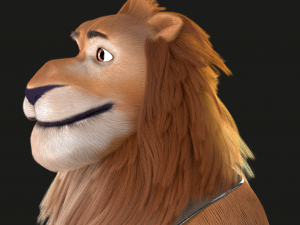 Cartoon Lion Rigged Modèle 3D