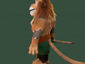 Cartoon Lion Rigged Modèle 3D