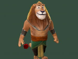 Cartoon Lion Rigged Modèle 3D