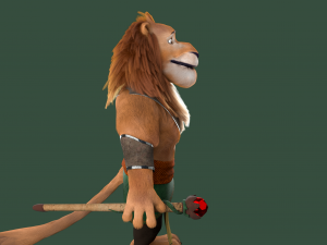 Cartoon Lion Rigged Modèle 3D