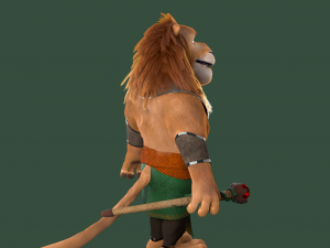 Cartoon Lion Rigged Modèle 3D