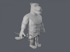 Cartoon Lion Rigged Modèle 3D