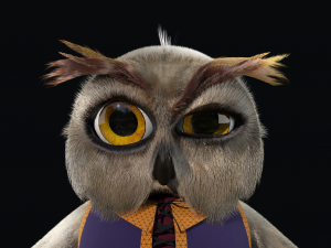 Cartoon OWl Rigged 3Dモデル