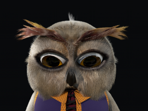Cartoon OWl Rigged 3Dモデル