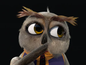 Cartoon OWl Rigged 3D Model