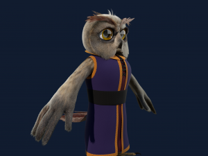 Cartoon OWl Rigged 3Dモデル