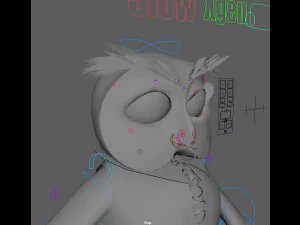 Cartoon OWl Rigged 3D Model