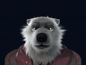 Cartoon old Wolf Rigged 3D Model