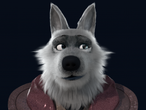 Cartoon old Wolf Rigged 3D Model