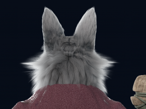 Cartoon old Wolf Rigged 3D Model