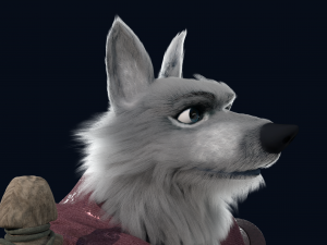 Cartoon old Wolf Rigged 3D Model