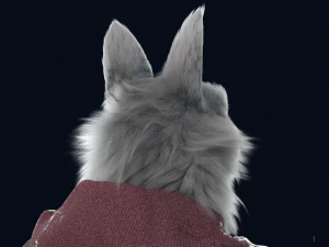 Cartoon old Wolf Rigged 3D Model
