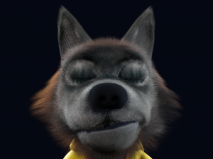 Cartoon Young Wolf Rigged Modelo 3D