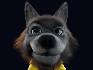 Cartoon Young Wolf Rigged Modelo 3D