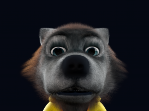 Cartoon Young Wolf Rigged Modelo 3D