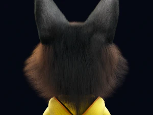Cartoon Young Wolf Rigged 3D Model