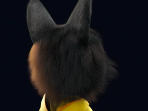 Cartoon Young Wolf Rigged 3D Model