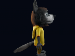 Cartoon Young Wolf Rigged Modelo 3D