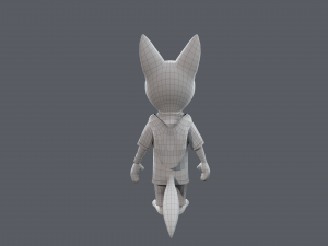 Cartoon Young Wolf Rigged Modelo 3D