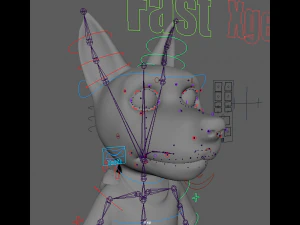 Cartoon Young Wolf Rigged 3D Model