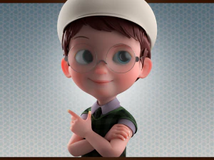 Ragazzo del fumetto truccato Modello 3D