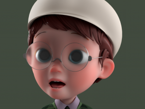 Cartoon Boy Rigged 3D Model