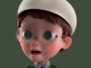 Cartoon Boy Rigged 3D Model