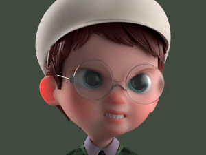 Cartoon Boy Rigged 3D Model