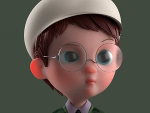 Cartoon Boy Rigged 3D Model