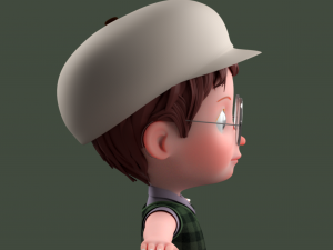 Cartoon Boy Rigged 3D Model