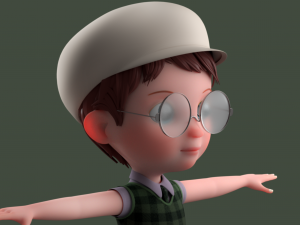 Cartoon Boy Rigged 3D Model