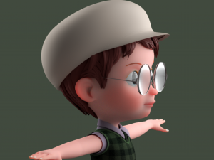 Cartoon Boy Rigged 3D Model
