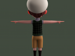 Cartoon Boy Rigged 3D Model