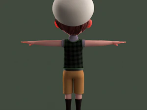 Cartoon Boy Rigged 3D Model