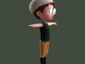 Cartoon Boy Rigged 3D Model