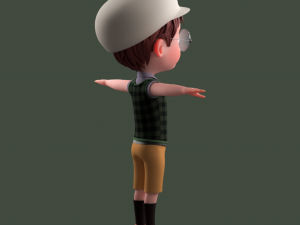 Cartoon Boy Rigged 3D Model